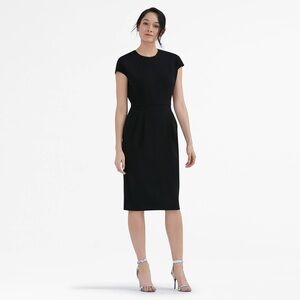 MM Lafleur The‎ Masha Dress Black Midi Length Size 16